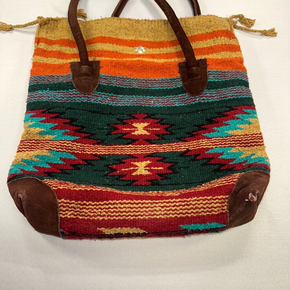 El Paso Saddle Blanket Purse Western Southwestern Colorful Native American - Picture 3 of 12